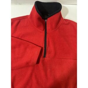 Weatherproof Garment Company Red Men's 1/4 Zip Pullover Fleece Size M Medium Y2K